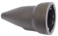Kopp Koppelcontactstop rubber 10/16A - RA - zwart